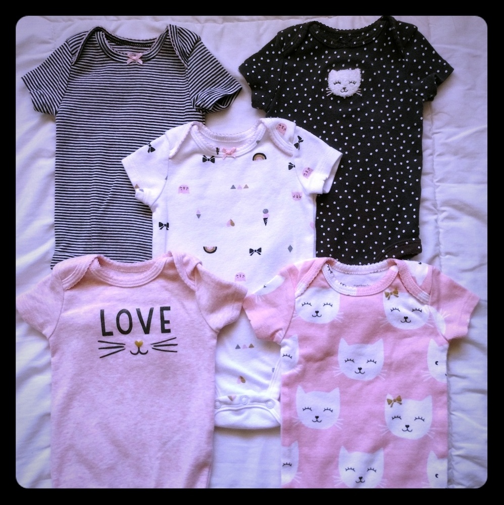 Carter's kitty onesies